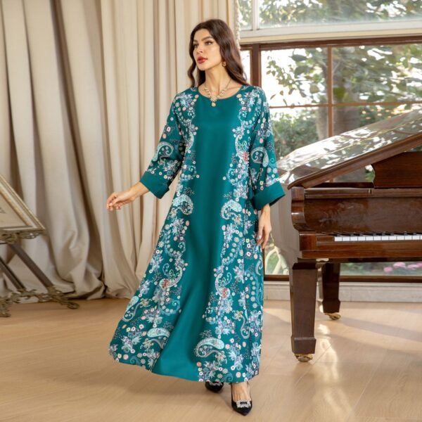 Women's Hot Diamond Pearl Jalabiya Dress - Image 2